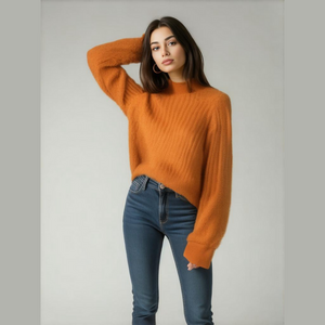 RicciEl. Orange sweater Size large